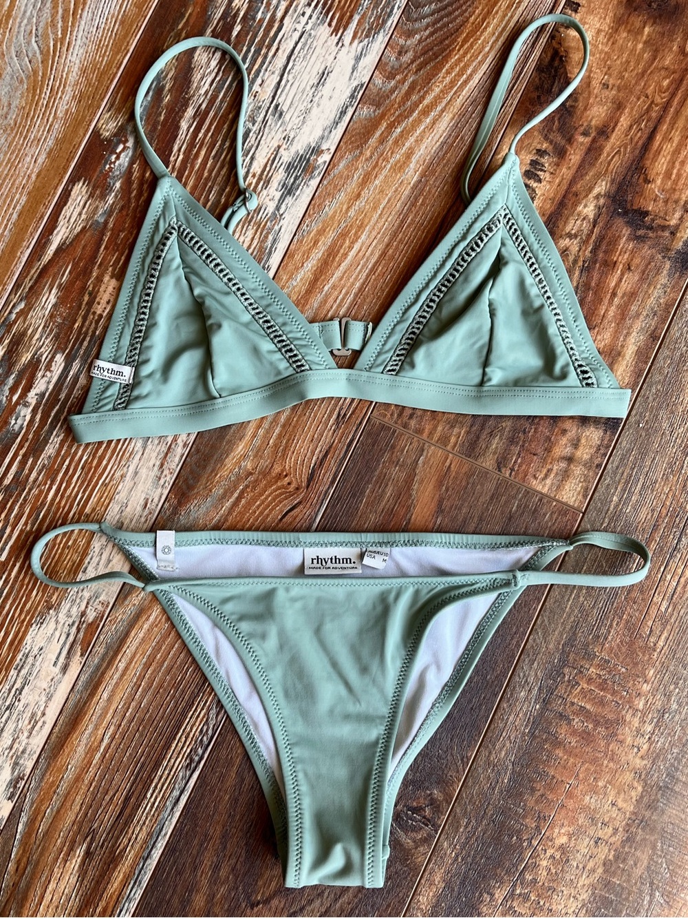 Rhythm. Crochet-Trim Bralette Bikini